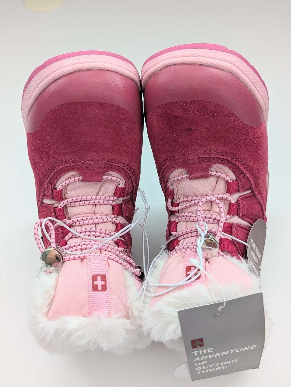 NWT Swiss Tech Girls' (Sz 10) Suede Waterproof Winter Snow Boots w/Faux Fur Cuff - Picture 13 of 16